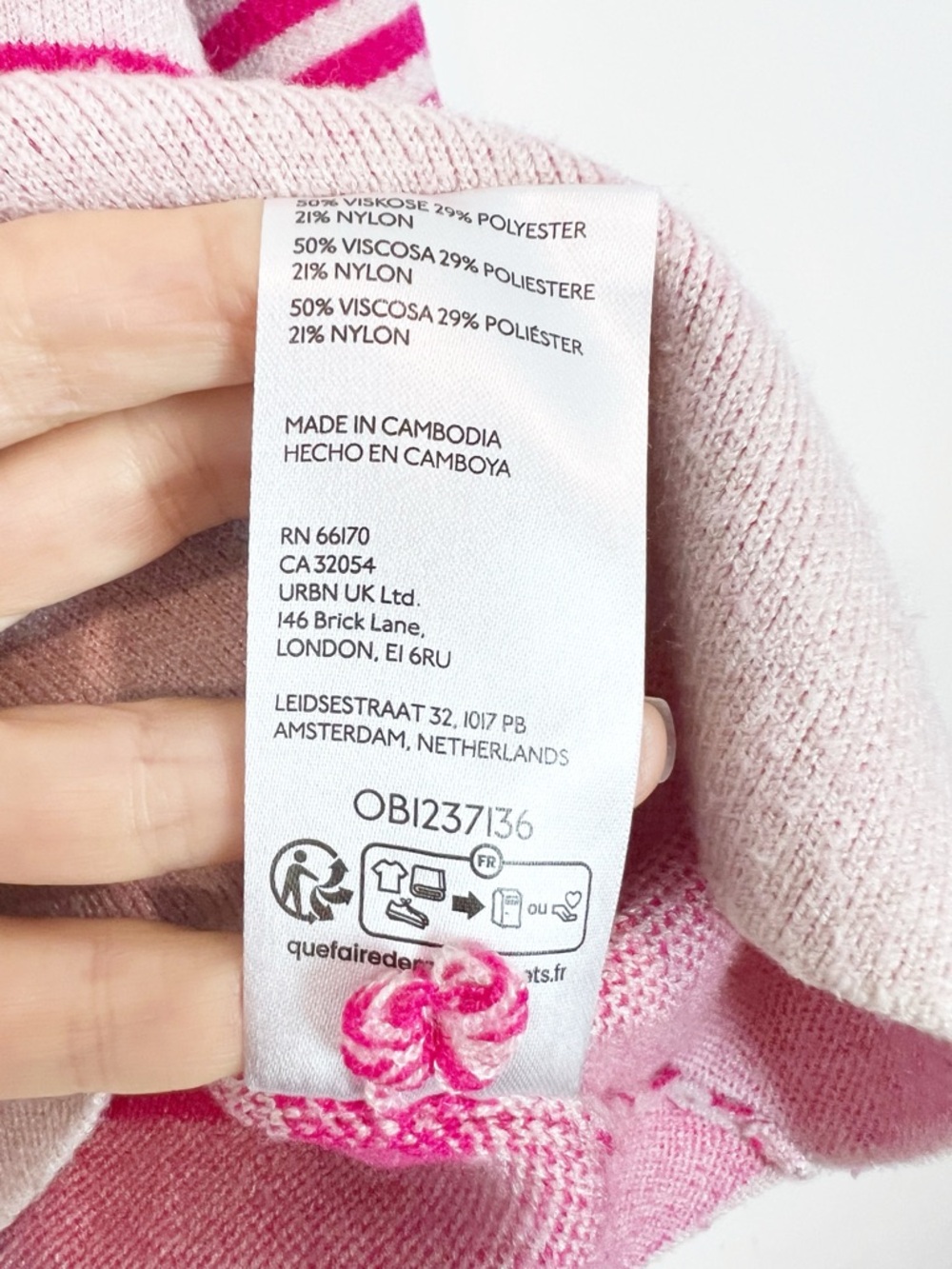 MAEVE ANTHROPOLOGIE PINK TAN STRIPE CARYS MOCK NECK PULLOVER SWEATER WOMENS XS - Picture 5 of 10
